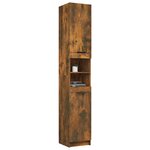 vidaXL Armoire de bain Chêne fumé 32x34x188 5 cm Bois d'ingénierie