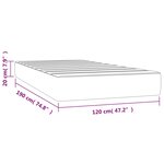 vidaXL Matelas de lit à ressorts ensachés rose 120x190x20 cm velours
