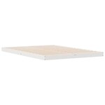 vidaXL Cadre de lit surélevé Blanc 140 x 220 cm Bois de pin massif