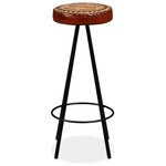 vidaXL Tabourets de bar lot de 2 cuir véritable