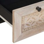 vidaXL Cabinet de chevet Beige 50 x 33 x 62 cm Bois d'acacia massif