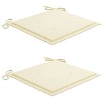 vidaXL Chaises pliables d'extérieur lot de 2 et coussins Bois d'acacia