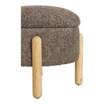 Pouf avec rangement en boucle marron