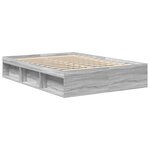 vidaXL Cadre de lit sans matelas sonoma gris 120x190 cm