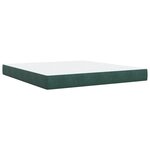 vidaXL Sommier à lattes de lit et matelas Vert foncé 180x200cm Velours