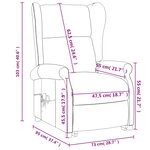 vidaXL Fauteuil de massage Noir Tissu