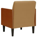 vidaXL Fauteuil avec accoudoirs marron 55 cm velours