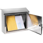 Pack Bouche d'entrée + Boîte aux lettre en acier inoxydable  V4071  Fente 33 x 4 cm