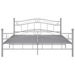 vidaXL Cadre de lit sans matelas gris métal 140x200 cm