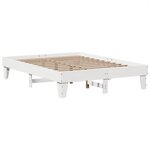 vidaXL Cadre de lit sans matelas blanc 160x200 cm bois de pin massif
