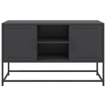 vidaXL Meuble TV noir 100 5x39x60 5 cm acier