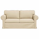 vidaXL Canapé Crème 215 x 82 x 80 cm tissu