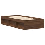 vidaXL Cadre de lit sans matelas chêne marron 100x200 cm