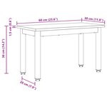 vidaXL Table basse Bois ancien 60 x 30 x 36 cm Bois d'ingénierie