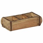 vidaXL Plateau 4 Pièces Marron 30 x 14 x 9 cm Bois Recyclé Solide
