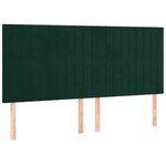 vidaXL Sommier à lattes de lit matelas et LED Vert foncé 160x200 cm