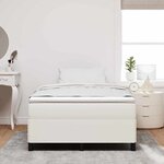 vidaXL Cadre de lit Crème 120 x 190 cm Tissu en velours côtelé