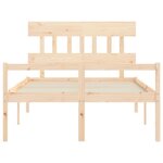 vidaXL Lit pour personne âgée sans matelas 140x190 cm bois massif