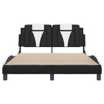 vidaXL Cadre de lit avec LED sans matelas noir et blanc 120x200 cm
