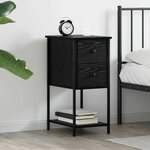vidaXL Cabinet de chevet Chêne noir 32 x 42 x 70 cm Bois d'ingénierie