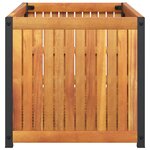vidaXL Jardinière 85x45x44 cm bois massif d'acacia et acier