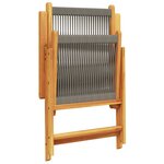 vidaXL Ensemble à manger de jardin 7Pièces gris polypropylène bois massif