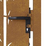 vidaXL Portail de jardin 105x205 cm acier corten design de bambou