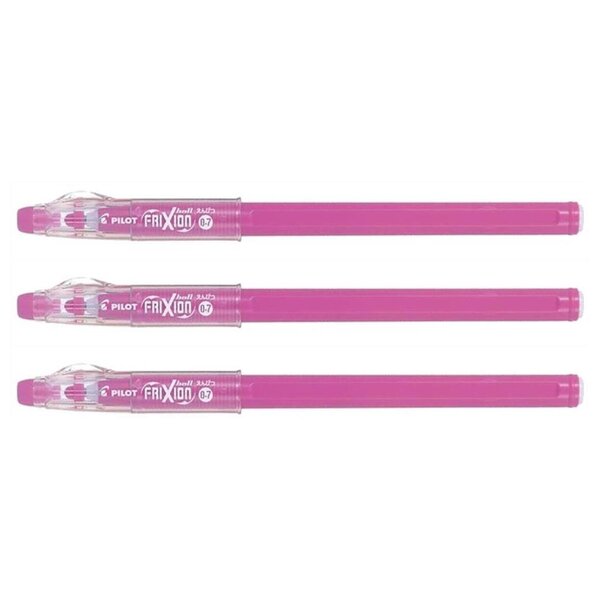 Stylo Roller FRIXION Ball Sticks 07 Pointe Moyenne Rose x 3 PILOT