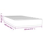 vidaXL Matelas de lit à ressorts ensachés noir 120x190x20 cm Tissu