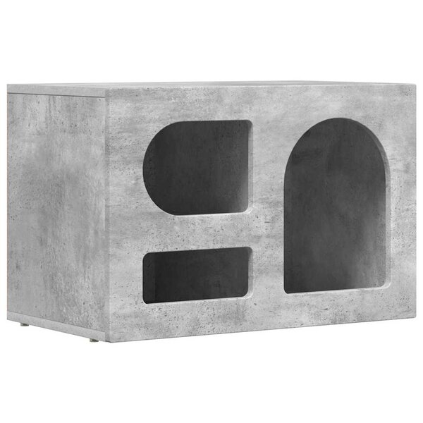 vidaXL Meuble TV Gris béton 60 x 35 x 40 cm Bois d'ingénierie