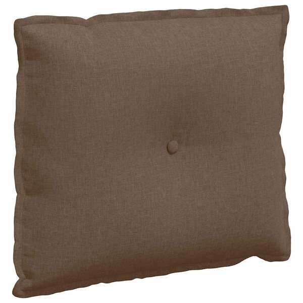 vidaXL Coussin de Dos Marron 60 x 19 x 50 cm tissu