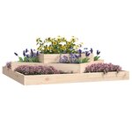 vidaXL Jardinière 112x112x27 cm Bois massif de pin