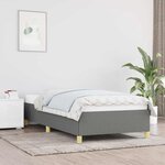 vidaXL Cadre de lit sans matelas gris foncé 90x200 cm tissu