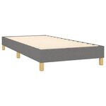 vidaXL Sommier à lattes de lit avec matelas Gris foncé 90x200 cm Tissu