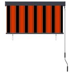 vidaXL Store roulant d'extérieur 120x250 cm Orange et marron