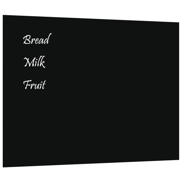 vidaXL Tableau noir magnétique mural noir 80x60 cm verre trempé