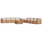 vidaXL Ensemble de canapés d'extérieur 9 Pièces Naturel