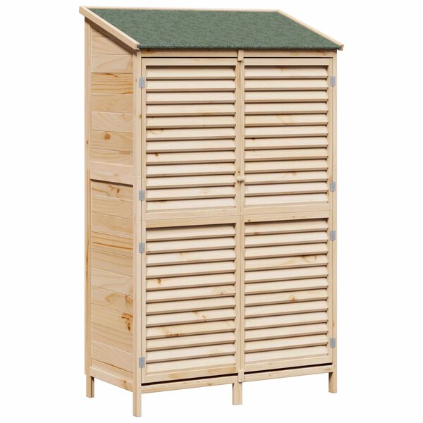 vidaXL Abri de jardin Naturel 106 x 56 x 176 5 cm Bois de Sapin Massif