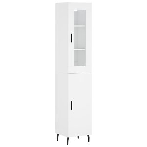 vidaXL Buffet haut Blanc 34 5x34x180 cm Bois d'ingénierie
