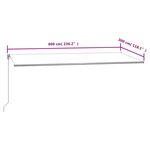 vidaXL Auvent rétractable automatique 600x300 cm Orange et marron