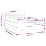 vidaXL Sommier à lattes de lit avec matelas rose 160x210 cm velours