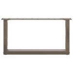 vidaXL Pieds de table basse en U  2 pièces  acier naturel  70 x (30-31) cm