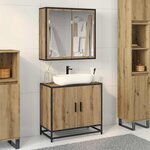 vidaXL Ensemble de mobilier de salle de bain 2 Pièces chêne artisanal