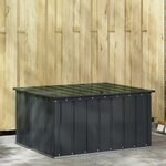 vidaXL Boîte de Rangement de Jardin Noir 101 x 82 x 50 cm Acier