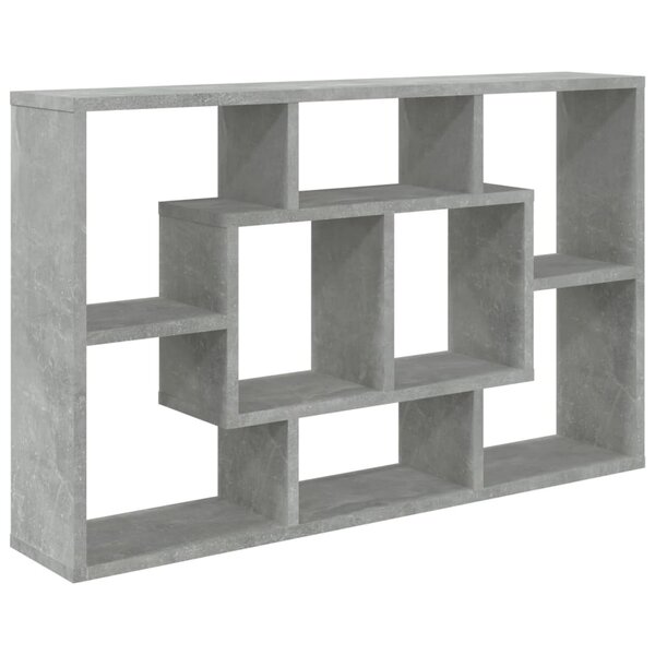 vidaXL Étagère murale Gris béton 85x16x52 5 cm Bois d'ingénierie