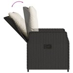 vidaXL Ensemble à manger de jardin coussins 5Pièces Noir Résine tressée
