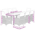 vidaXL Ensemble de bistro de jardin 9 Pièces coussins marron poly rotin