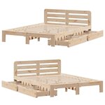 vidaXL Cadre de lit sans matelas 120x200 cm bois de pin massif
