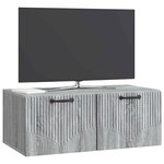 vidaXL Meuble TV mural Sonoma gris 78 5 x 41 x 30 cm Bois d'ingénierie