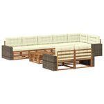 vidaXL Ensemble de canapés d'extérieur 9 pc